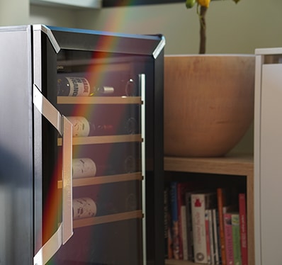 Cave à vin dans un espace de vie