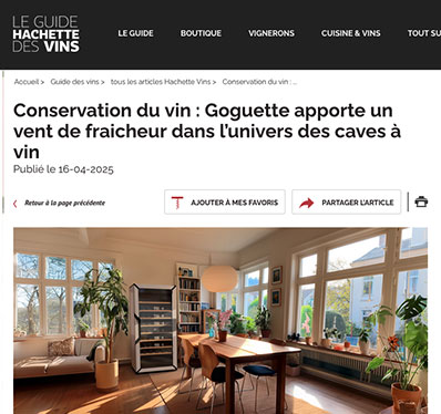 Article dans le Guide Hachette des vins Goguette