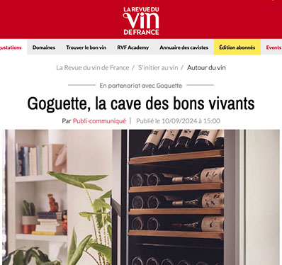 Article dans la RVF sur les cave a vin Goguette